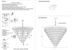 Каскадная люстра Crystal Lux Abigail ABIGAIL SP22 D820 GOLD/TRANSPARENT
