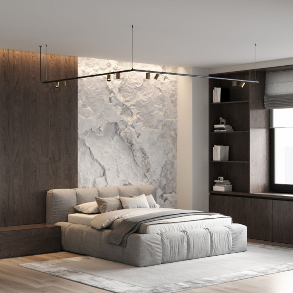 Трековый магнитный шинопровод Elektrostandard 85165/00 черный 2м Mini Magnetic