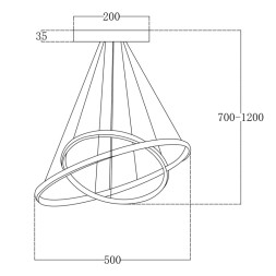 Каскадная люстра Escada EULER 10228/2LED