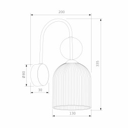 Бра TK Lighting 11140 Sophia Cognac