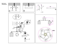 Люстра на штанге Ambrella Light Traditional TR303219