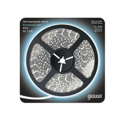 Лента Gauss Black 312000314 72W 12V 630lm белый (холодный) IP20