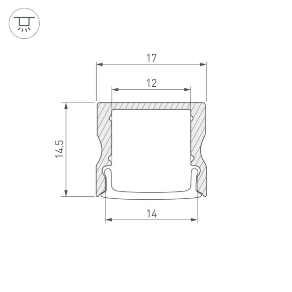 Профиль для светодиодной ленты Arlight ARH-LINE 039988