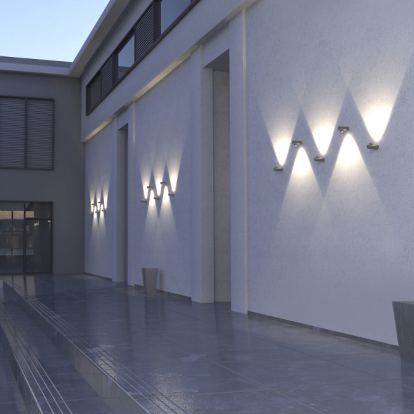 Уличный настенный светильник Elektrostandard Ray LED серый (35134/W)