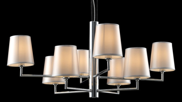 Подвесная люстра Crystal Lux AZUL AZUL SP8 CHROME