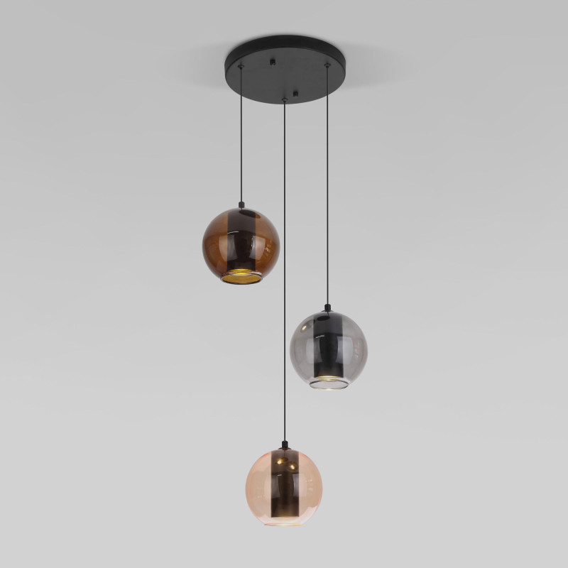 Каскадная люстра Eurosvet Cobble 50258/3 LED дымчатый/ бежевый/ шоколад