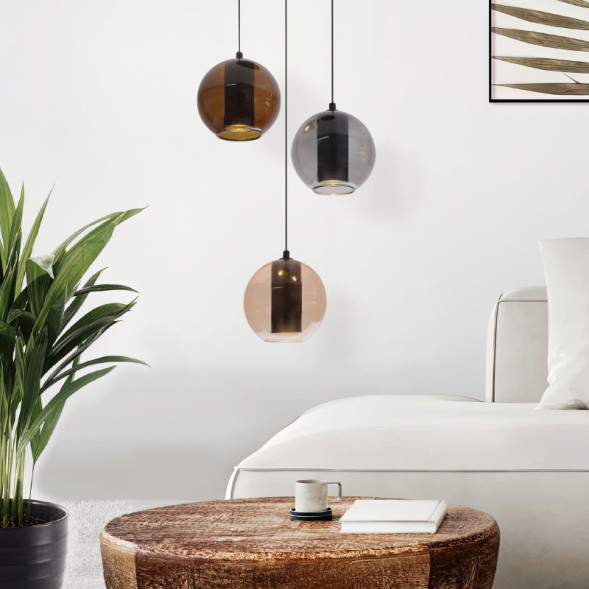 Каскадная люстра Eurosvet Cobble 50258/3 LED дымчатый/ бежевый/ шоколад