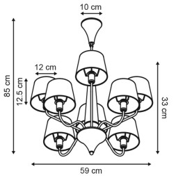 Подвесная люстра ARTE Lamp A1528LM-5WH