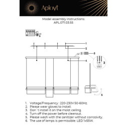 Подвесная люстра APLOYT APL.071.03.55 Merod