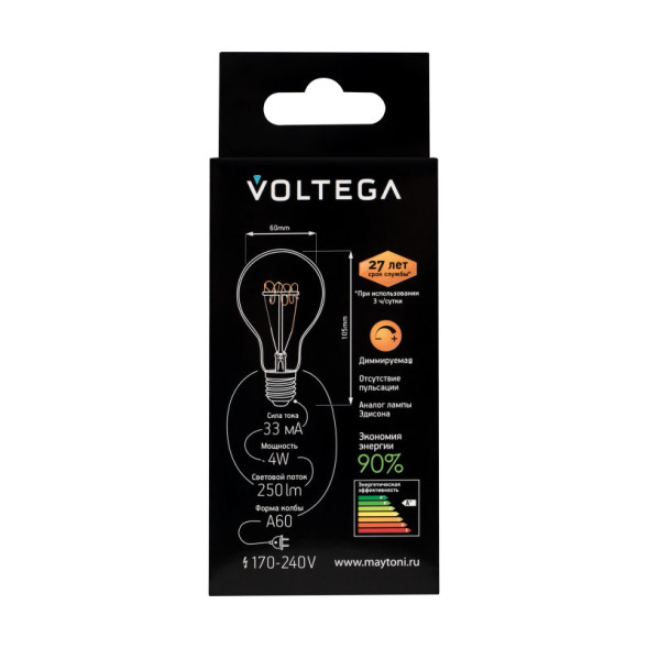 Светодиодная лампа Voltega General purpose bulb 7078 4W 220V 250lm E27 белый (теплый)