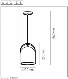 Подвесной светильник LUCIDE COPAIN 20411/01/41