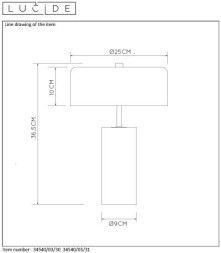 Настольная лампа LUCIDE MIRASOL 34540/03/31