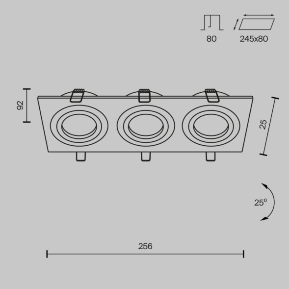 Встраиваемый точечный светильник Maytoni Technical ATOM DL024-2-03W