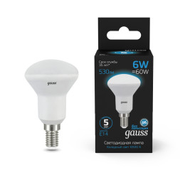 Светодиодная лампа Gauss 106001306 6W 220V 530lm E14 белый (холодный)