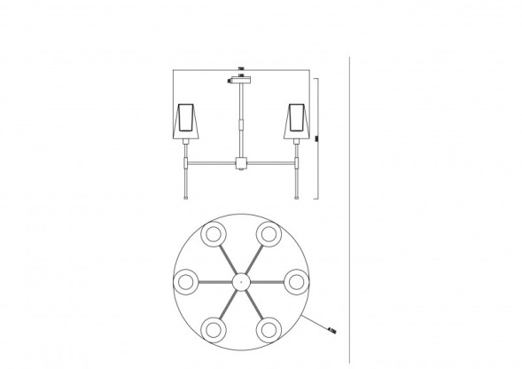 Люстра на штанге Freya Tida FR5196PL-06CH