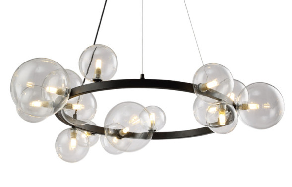 Подвесной светильник Crystal Lux Agata AGATA SP15 BLACK/TRANSPARENTE