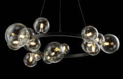 Подвесной светильник Crystal Lux Agata AGATA SP15 BLACK/TRANSPARENTE