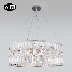 Подвесная люстра Eurosvet Lory 10125/8 хром/прозрачный хрусталь Strotskis Smart (