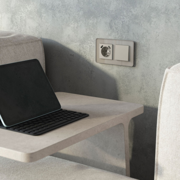 Выключатель Werkel W1212004 дымчатый