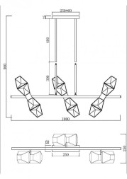 Люстра на штанге Maytoni Cocktail time MOD325PL-06G