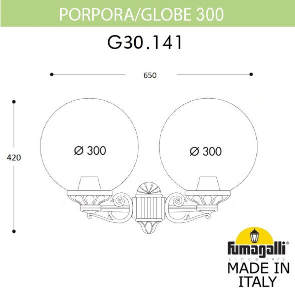 Уличный настенный светильник Fumagalli G30.141.000.WYF1R