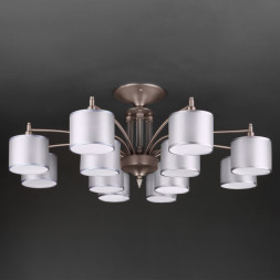 Люстра на штанге Eurosvet ADAGIO 60080/12 сатин-никель