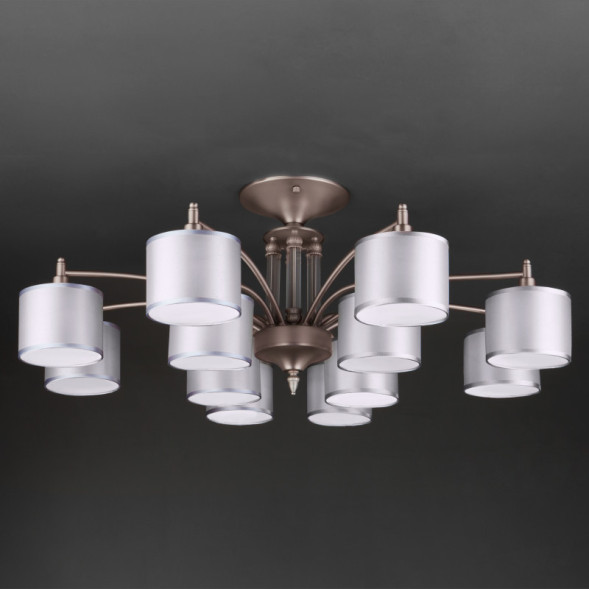 Люстра на штанге Eurosvet ADAGIO 60080/12 сатин-никель