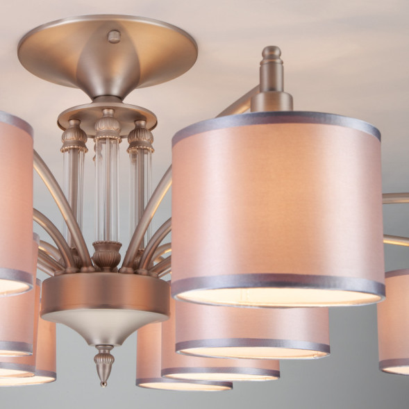 Люстра на штанге Eurosvet ADAGIO 60080/12 сатин-никель