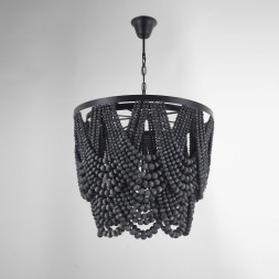 Подвесная люстра ImperiumLoft 123352-22 Amelia Wood Bead Chandelier