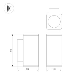 Уличный настенный светильник Arlight 046195