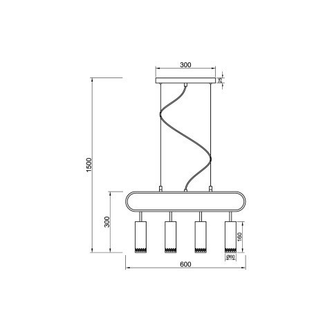 Подвесная люстра Vele Luce Brio VL5794P04