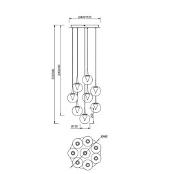 Каскадная люстра 9079 Mantra Andromeda