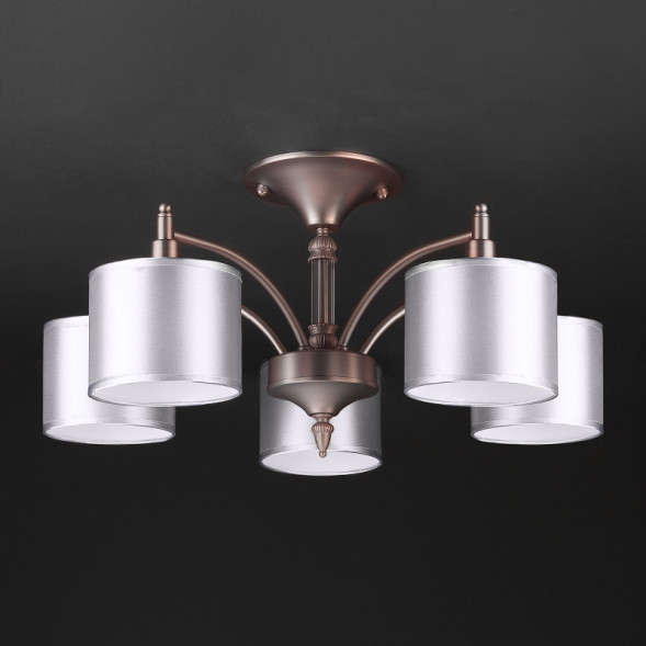 Люстра на штанге Eurosvet ADAGIO 60080/5 сатин-никель