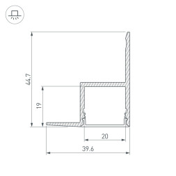 Профиль для светодиодной ленты Arlight 016150