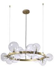 Подвесная люстра Crystal Lux Agata AGATA SP15 V2 GOLD/TRANSPARENTE