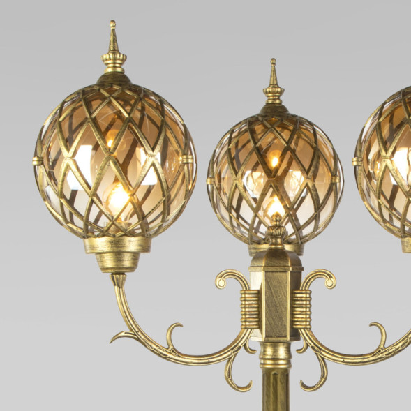 Садово-парковый светильник Elektrostandard Sirius F/3 черное золото