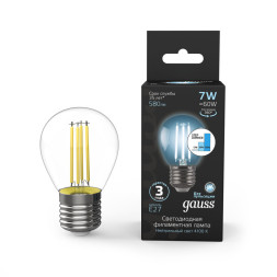 Светодиодная лампа Gauss Filament 105802207-S 7W 220V 580lm E27 белый (дневной)