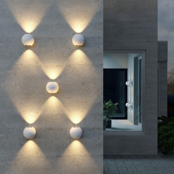 Уличный настенный светильник Elektrostandard 1566 TECHNO LED DIVER белый