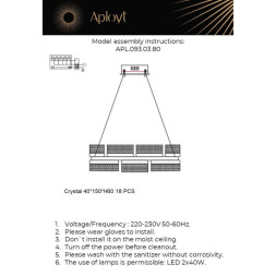 Подвесная люстра APL.093.03.80 APLOYT Theothila