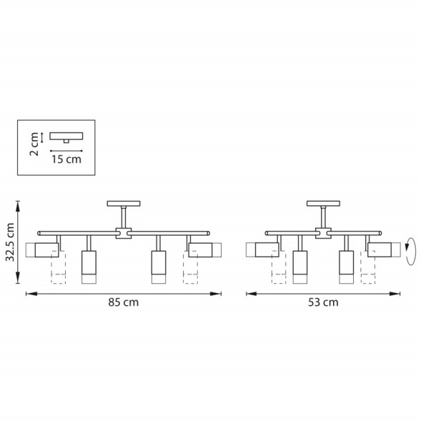 Люстра на штанге Lightstar RULLO LR7283743641