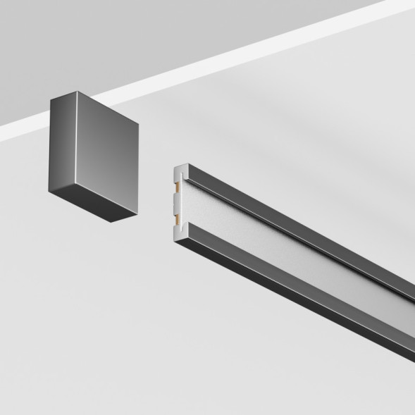 Накладной магнитный шинопровод Maytoni Technical Magnetic track system Flexity черный TRX200-115B