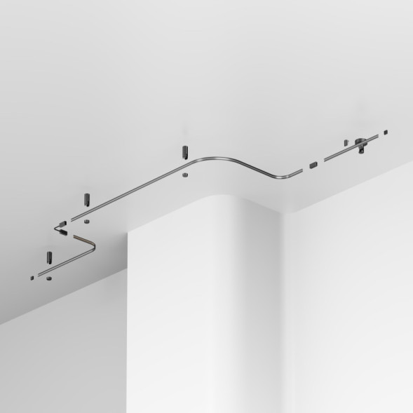 Накладной магнитный шинопровод Maytoni Technical Magnetic track system Flexity черный TRX200-115B