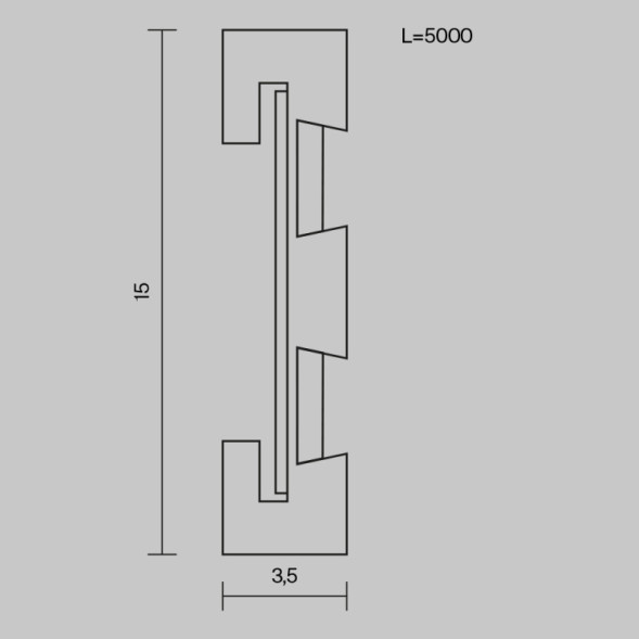 Накладной магнитный шинопровод Maytoni Technical Magnetic track system Flexity черный TRX200-115B