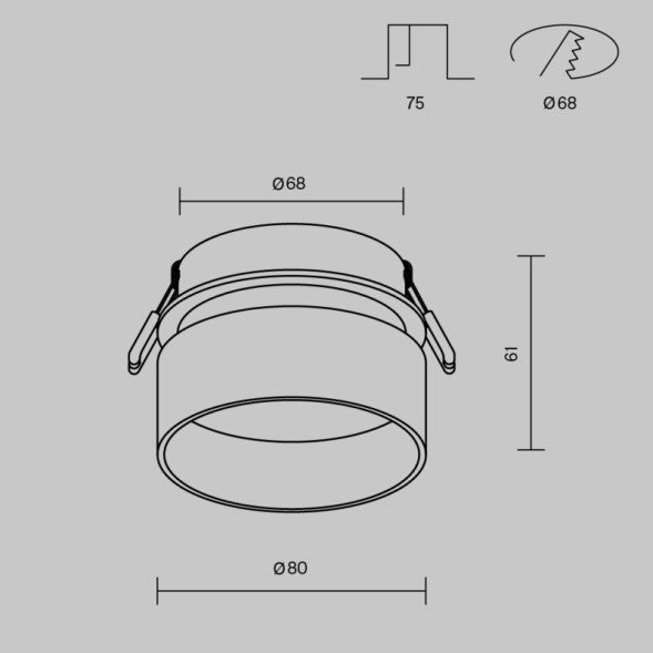 Встраиваемый точечный светильник Maytoni Technical Amary DL062-GU10-B
