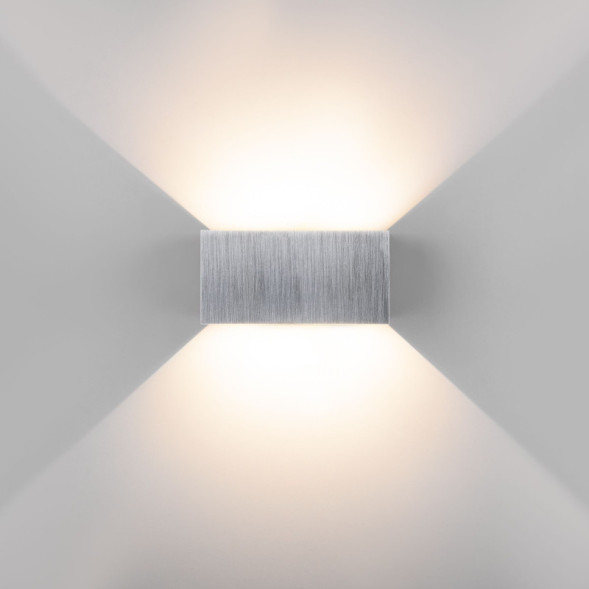 Уличный настенный светильник Elektrostandard WINNER DOUBLE LED алюминий (35137/W)