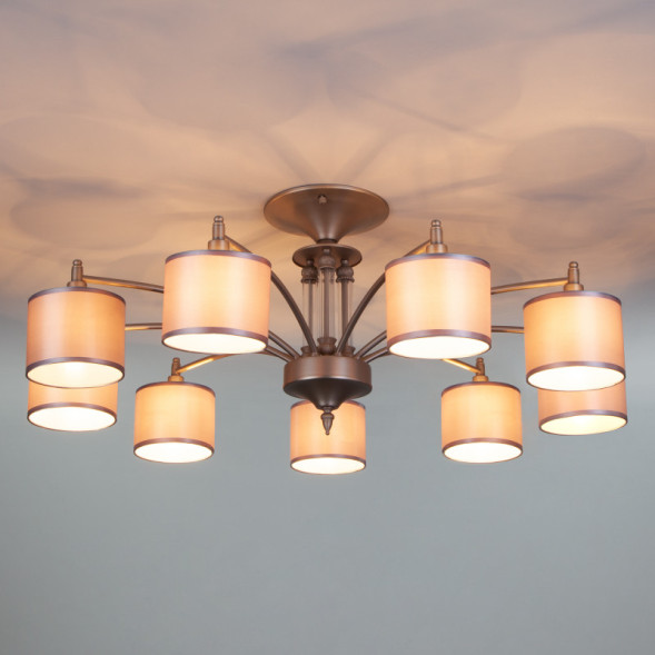 Люстра на штанге Eurosvet ADAGIO 60080/9 сатин-никель