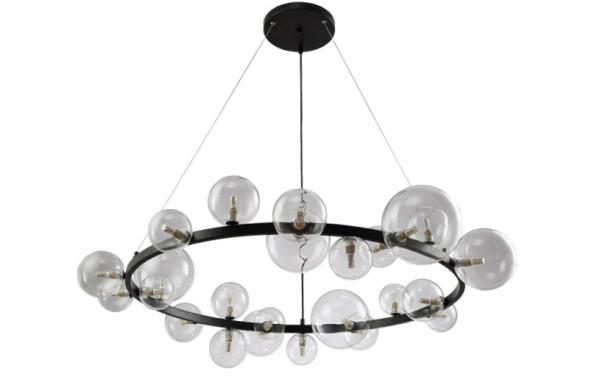 Подвесной светильник Crystal Lux Agata AGATA SP24 BLACK/TRANSPARENTE