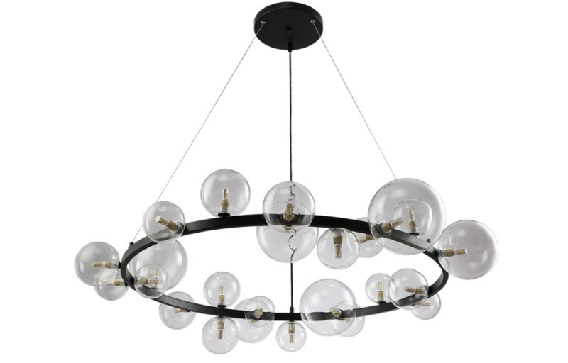 Подвесной светильник Crystal Lux Agata AGATA SP24 BLACK/TRANSPARENTE