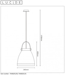 Подвесной светильник LUCIDE GAILLON 75400/01/31