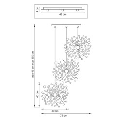 Каскадная люстра Lightstar EXTRA L3PR721134